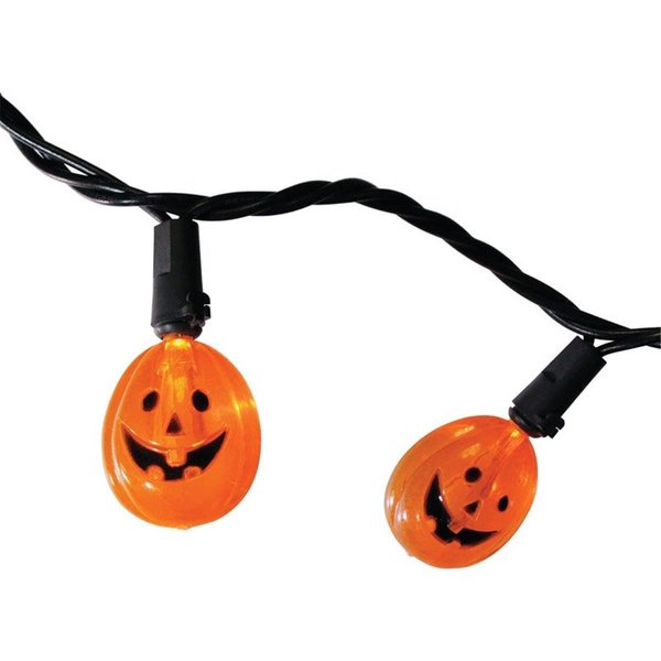 Goldengifts 20 LED Orange Pumpkin Lighted Halloween Lights, 1.5 in. x 8.66 ft. x 8.6 ft. GO2513431